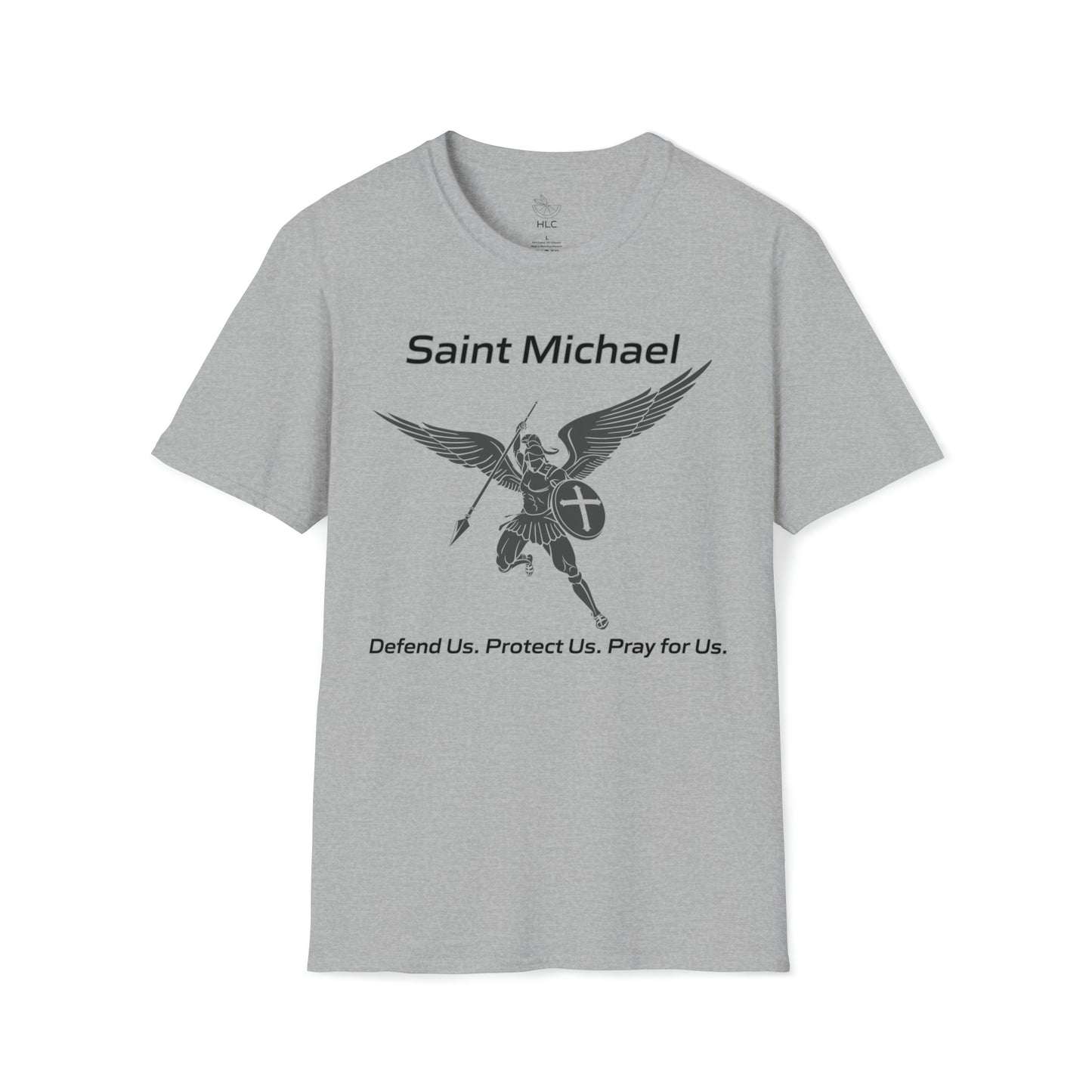 Archangel Saint Michael Art Design w/ prayer Unisex Softstyle T-Shirt