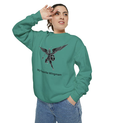 Archangel Saint Michael Unisex Garment-Dyed Sweatshirt