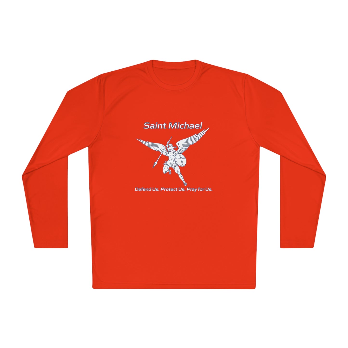 Archangel Saint Michael w/ prayer Unisex Lightweight Long Sleeve Tee