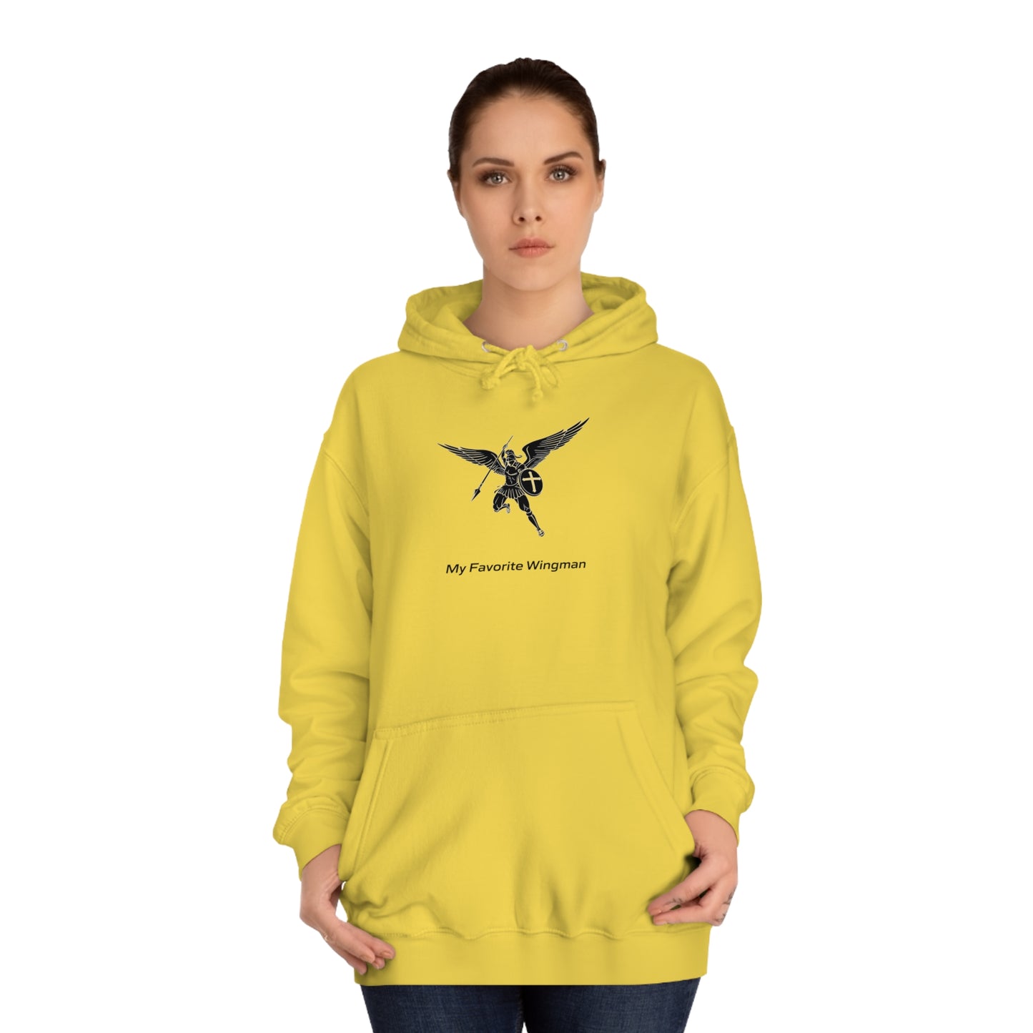 Archangel Saint Michael Wingman Unisex College Hoodie