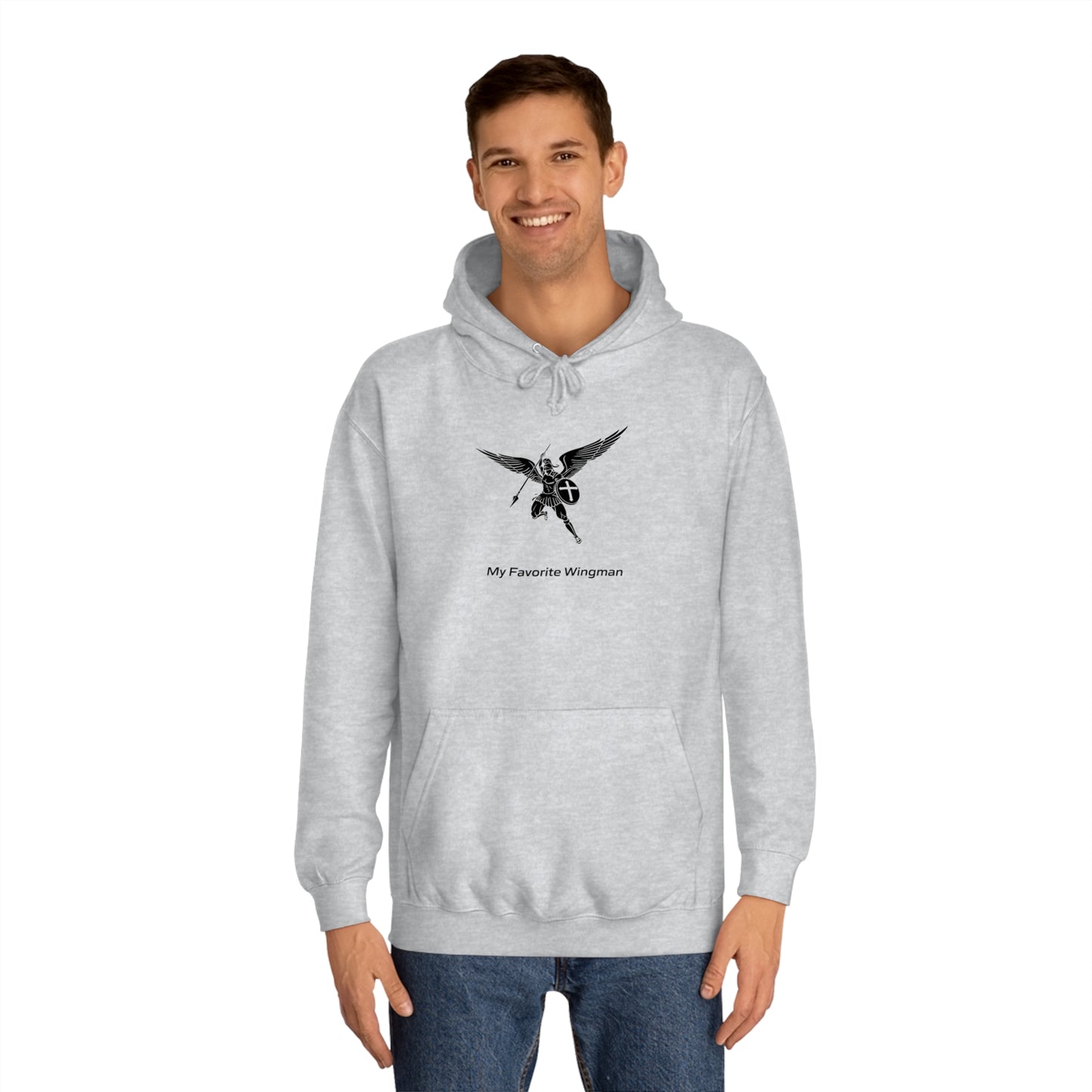 Archangel Saint Michael Wingman Unisex College Hoodie