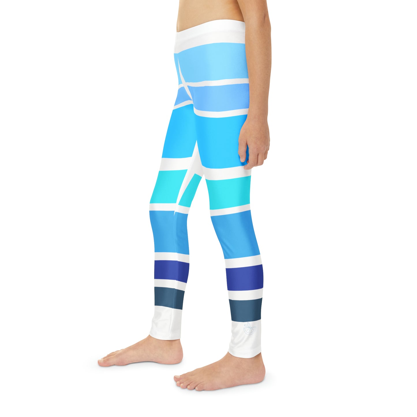 HLC Blue Stripes Youth Full-Length Leggings (AOP)