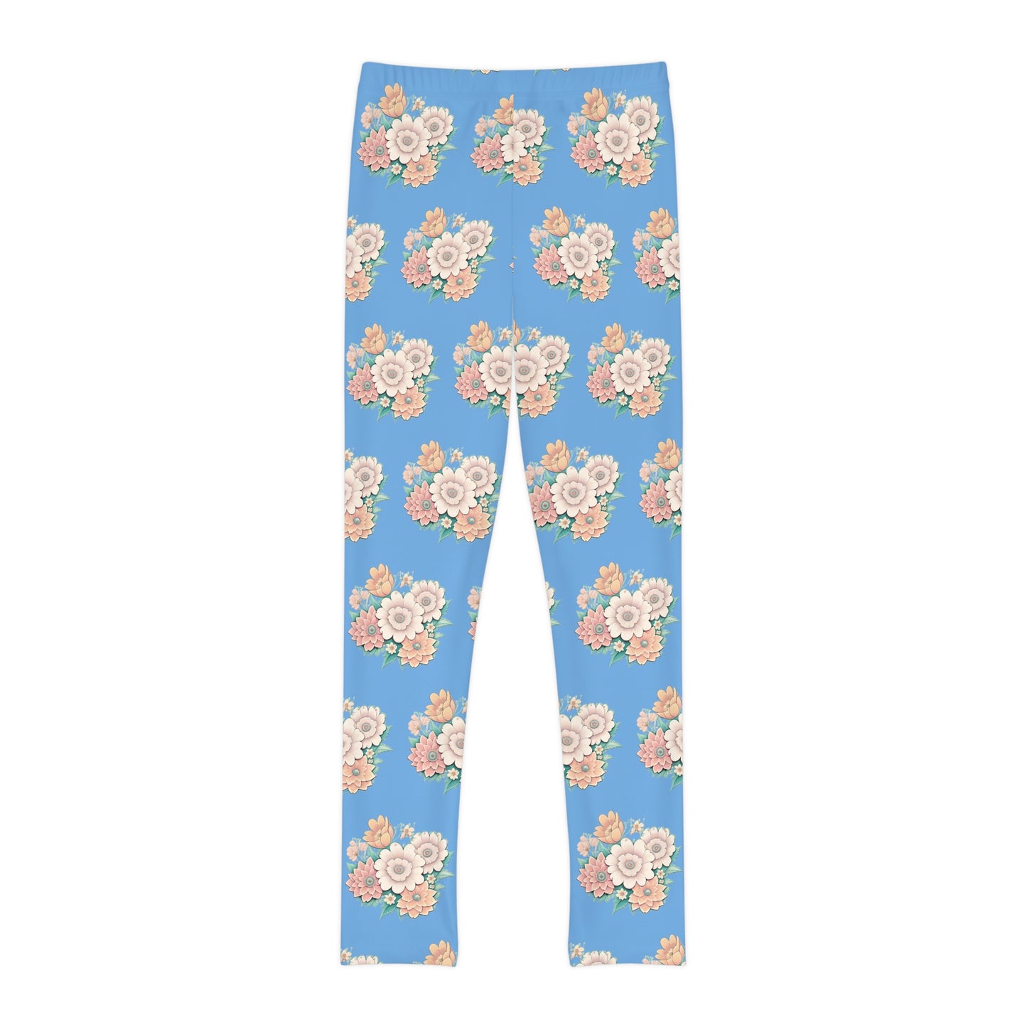 Hail Mary Flowers Youth Full-Length Leggings (AOP)