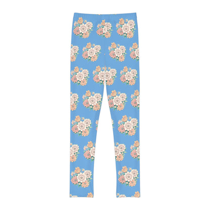 Hail Mary Flowers Youth Full-Length Leggings (AOP)