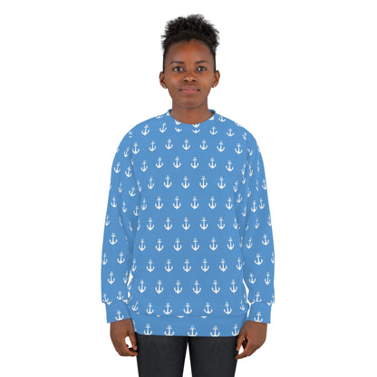 Fresh Coast Collection Anchor Pattern Unisex Sweatshirt (AOP)