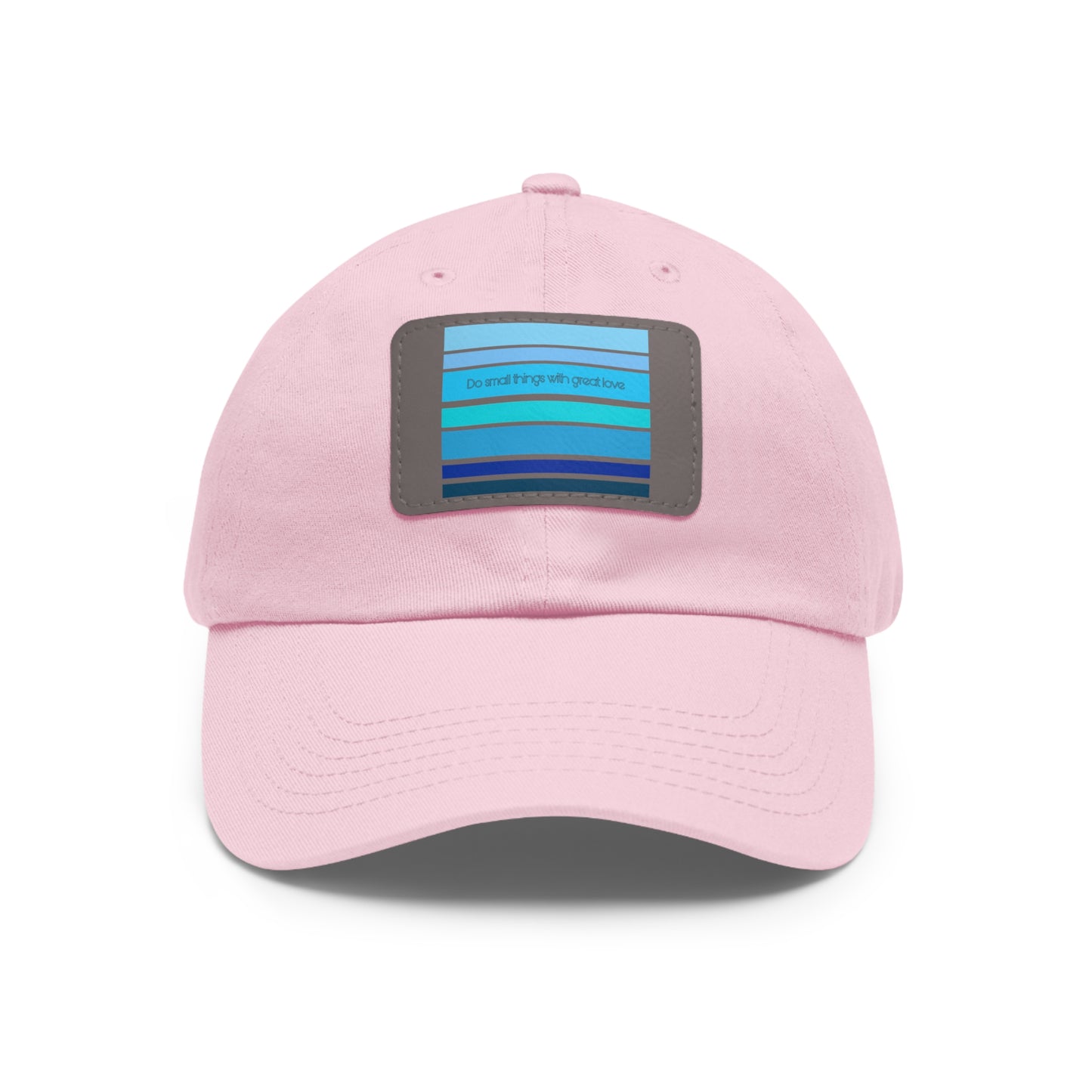 HLC Blue Stripes Dad Hat with Leather Patch (Rectangle)