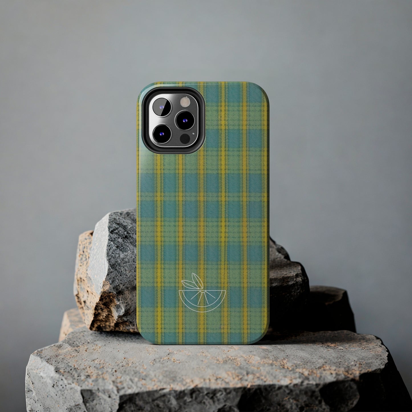 Green Blue Yellow Plaid Design Tough Phone Cases