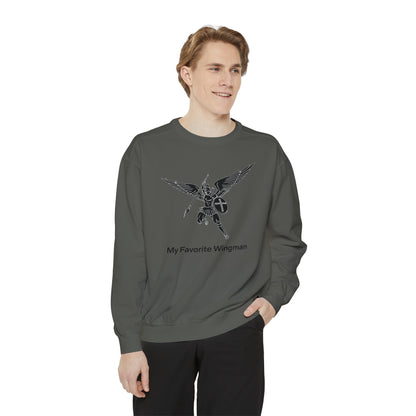 Archangel Saint Michael Unisex Garment-Dyed Sweatshirt