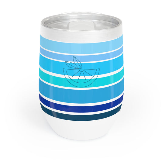 HLC Blue Stripes Chill Wine Tumbler