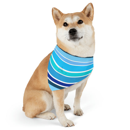 HLC Blue Stripes Pet Bandana Collar