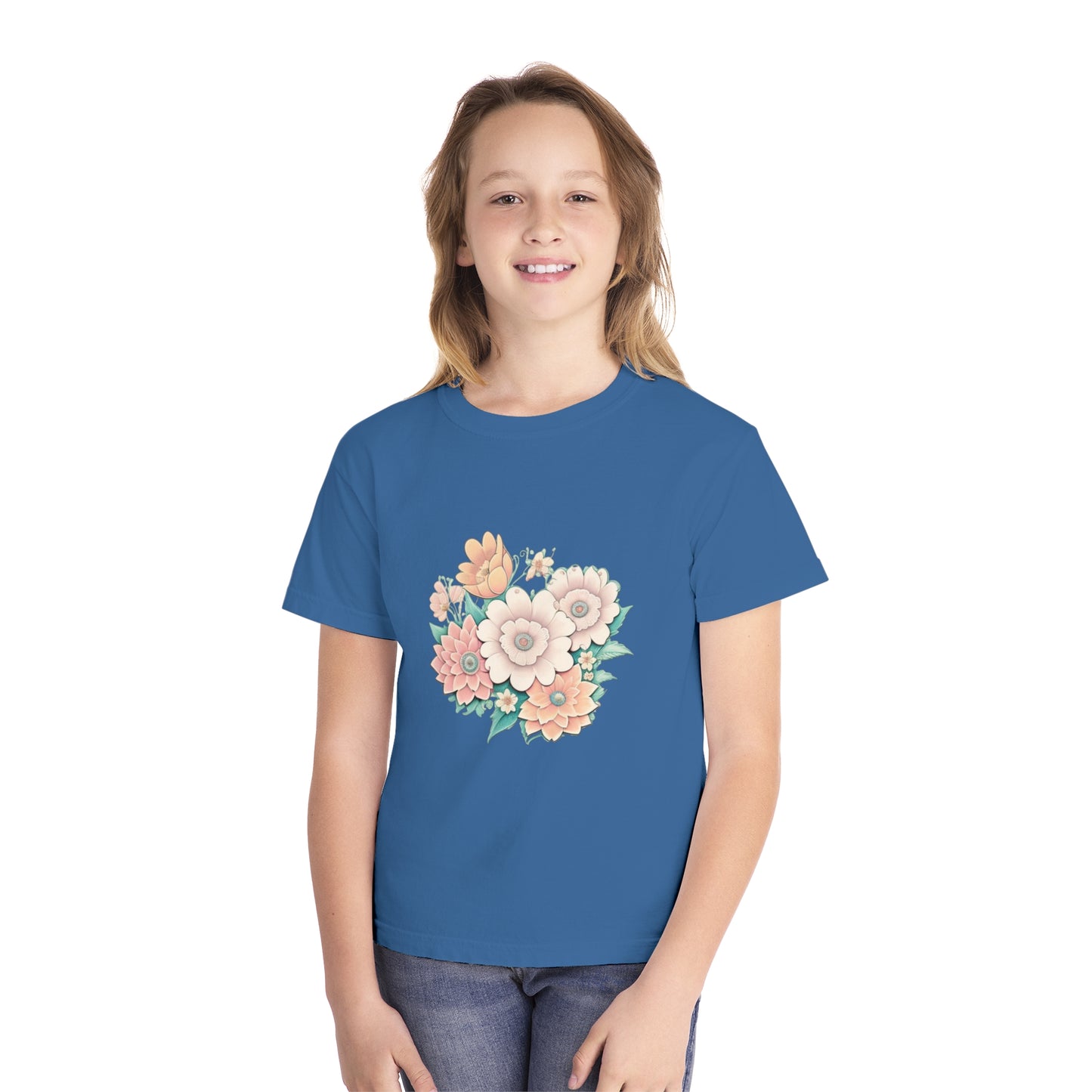 Hail Mary Prayer/Flowers Youth Midweight Tee