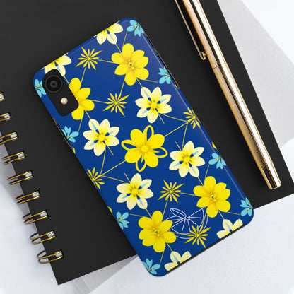 Vintage Yellow Flowers Tough Phone Cases