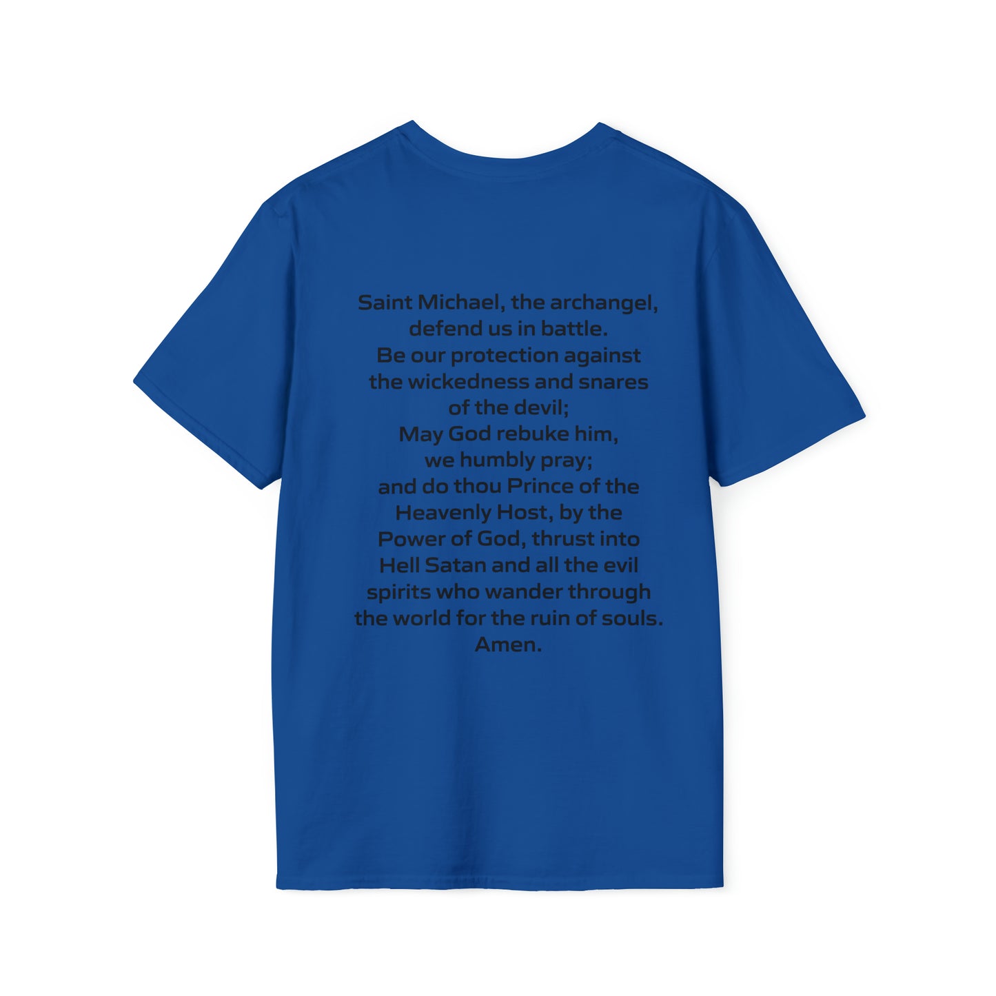 Archangel Favorite Wingman w/ prayer Unisex Softstyle T-Shirt