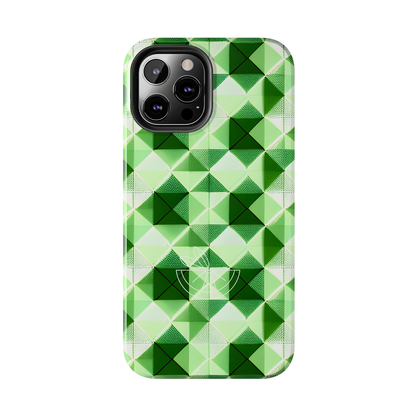 Go Green and White! Geo Print Tough Phone Cases