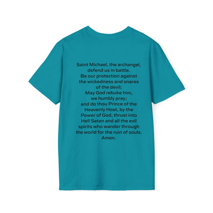 Archangel Favorite Wingman w/ prayer Unisex Softstyle T-Shirt