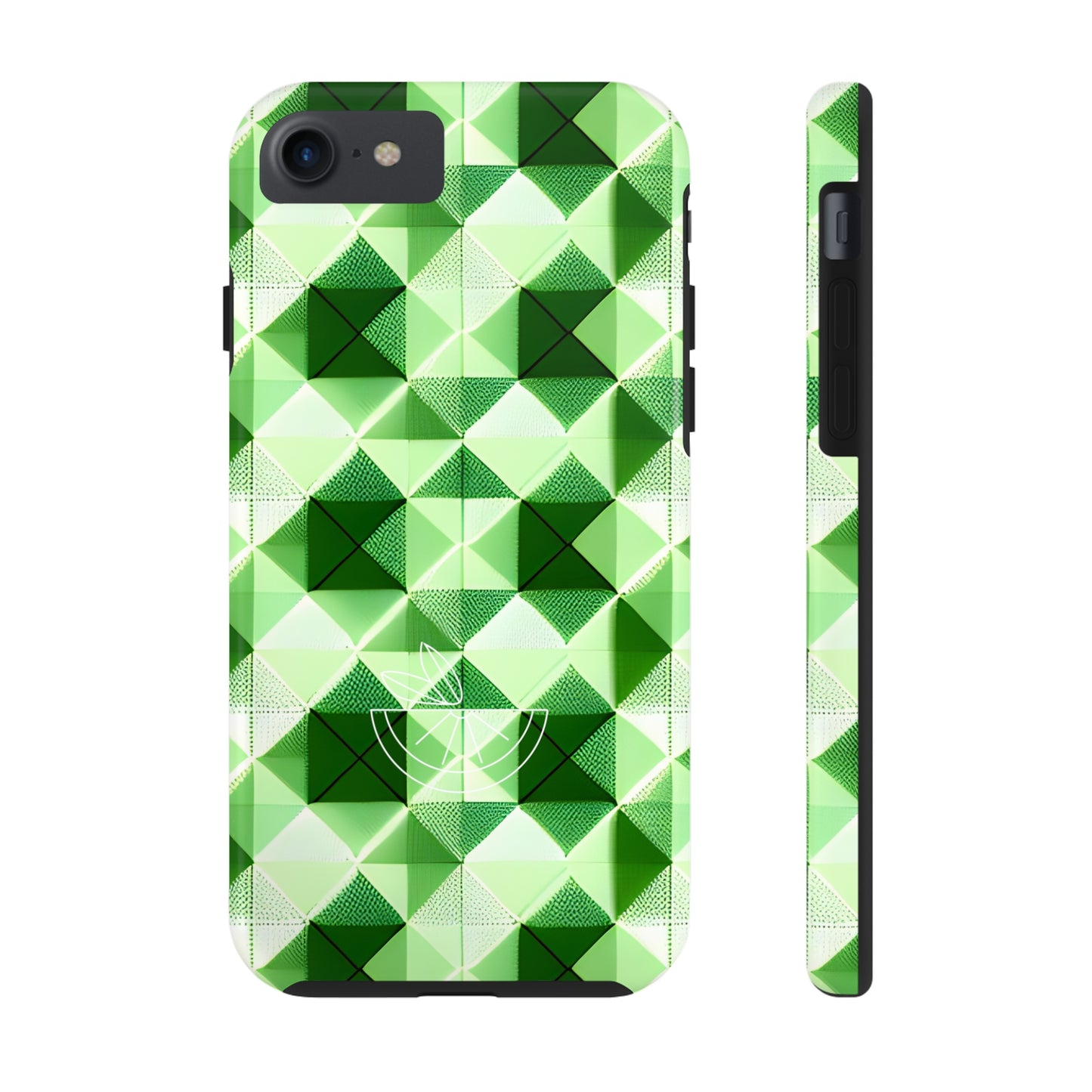 Go Green and White! Geo Print Tough Phone Cases