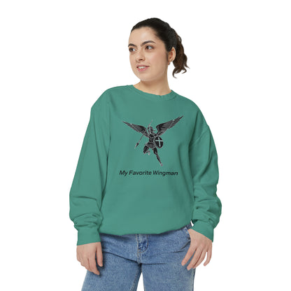 Archangel Saint Michael Unisex Garment-Dyed Sweatshirt