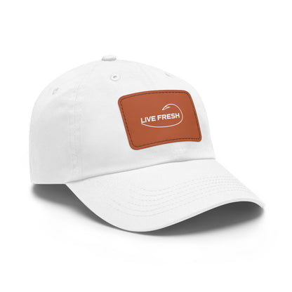 Fresh Coast Fishing Co. LIVE FRESH Hat with Leather Patch (Rectangle)