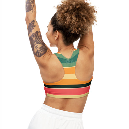 Vintage Stripes Seamless Sports Bra (AOP)