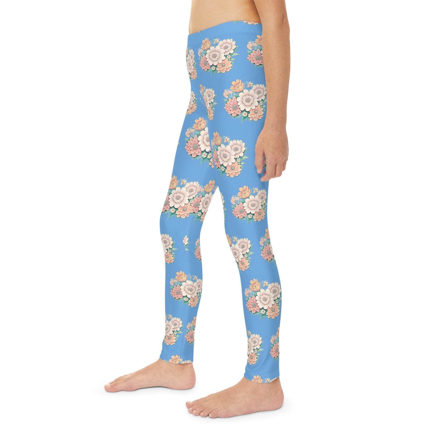 Hail Mary Flowers Youth Full-Length Leggings (AOP)