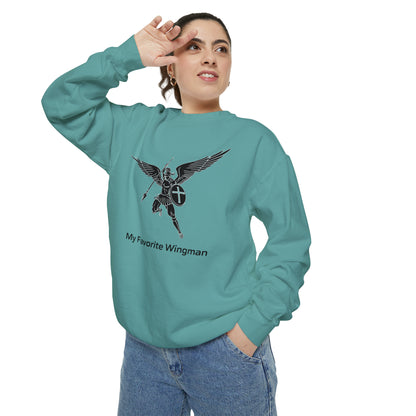 Archangel Saint Michael Unisex Garment-Dyed Sweatshirt