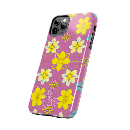 Vintage Yellow Flowers Tough Phone Cases