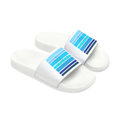 HLC Blue Stripes Youth PU Slide Sandals