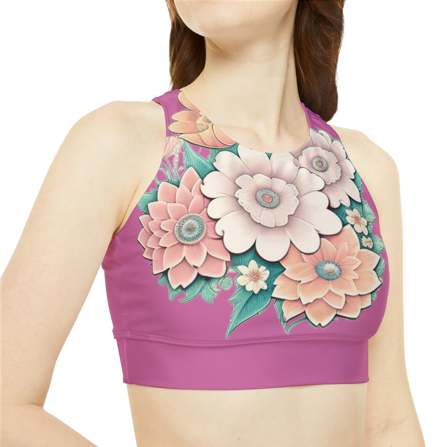 Flowers Sporty Bikini Set (AOP)