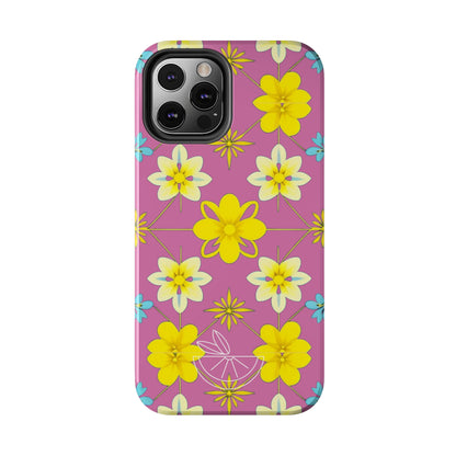 Vintage Yellow Flowers Tough Phone Cases