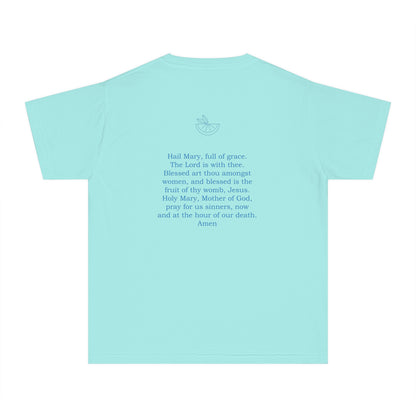 Hail Mary Prayer/Flowers Youth Midweight Tee