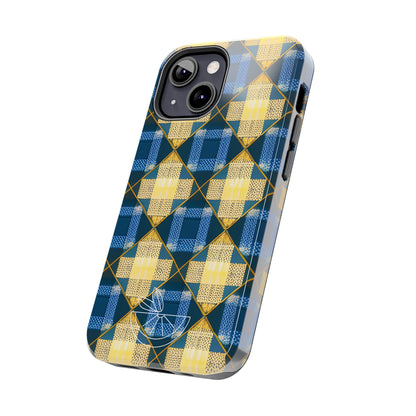 Blue and Gold Tough Phone Cases