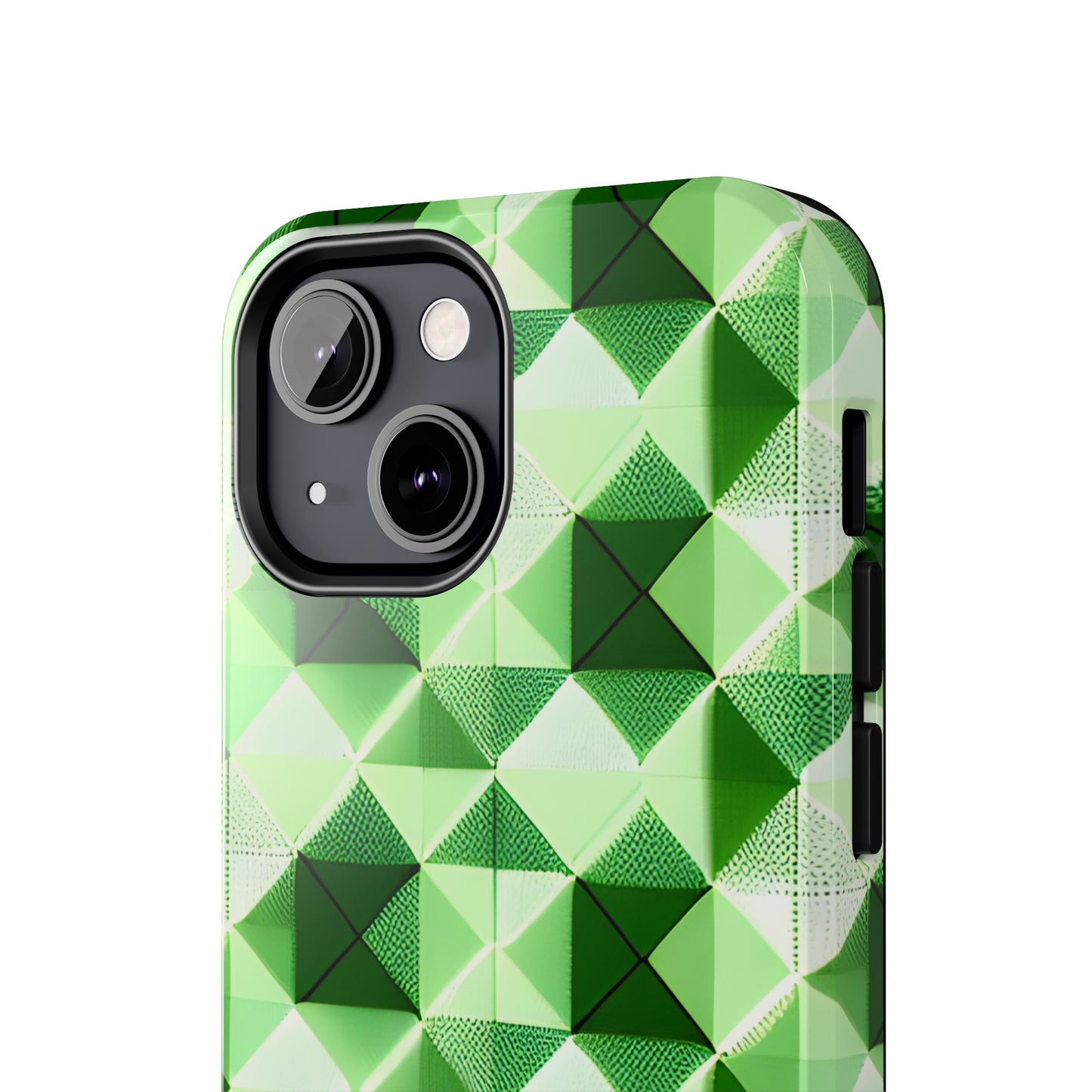 Go Green and White! Geo Print Tough Phone Cases