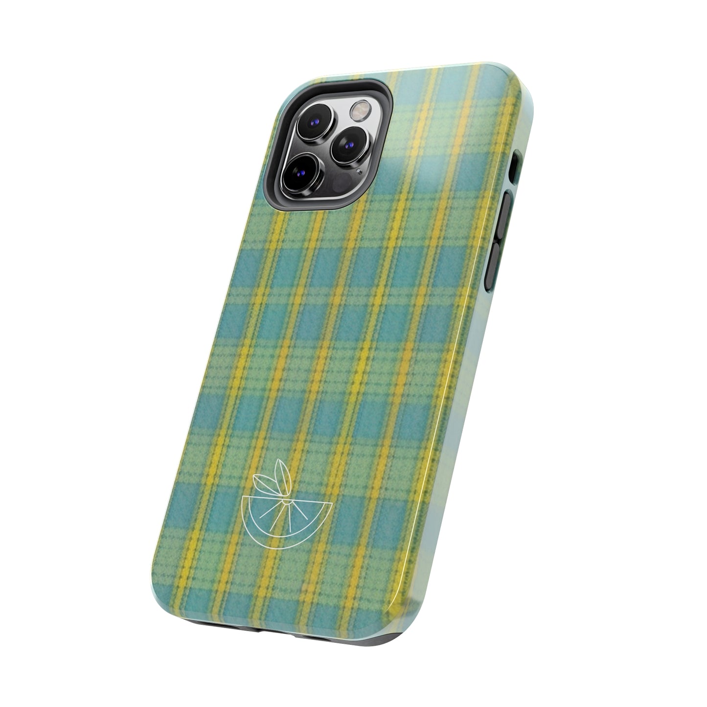 Green Blue Yellow Plaid Design Tough Phone Cases