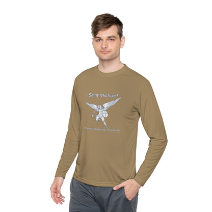 Archangel Saint Michael w/ prayer Unisex Lightweight Long Sleeve Tee