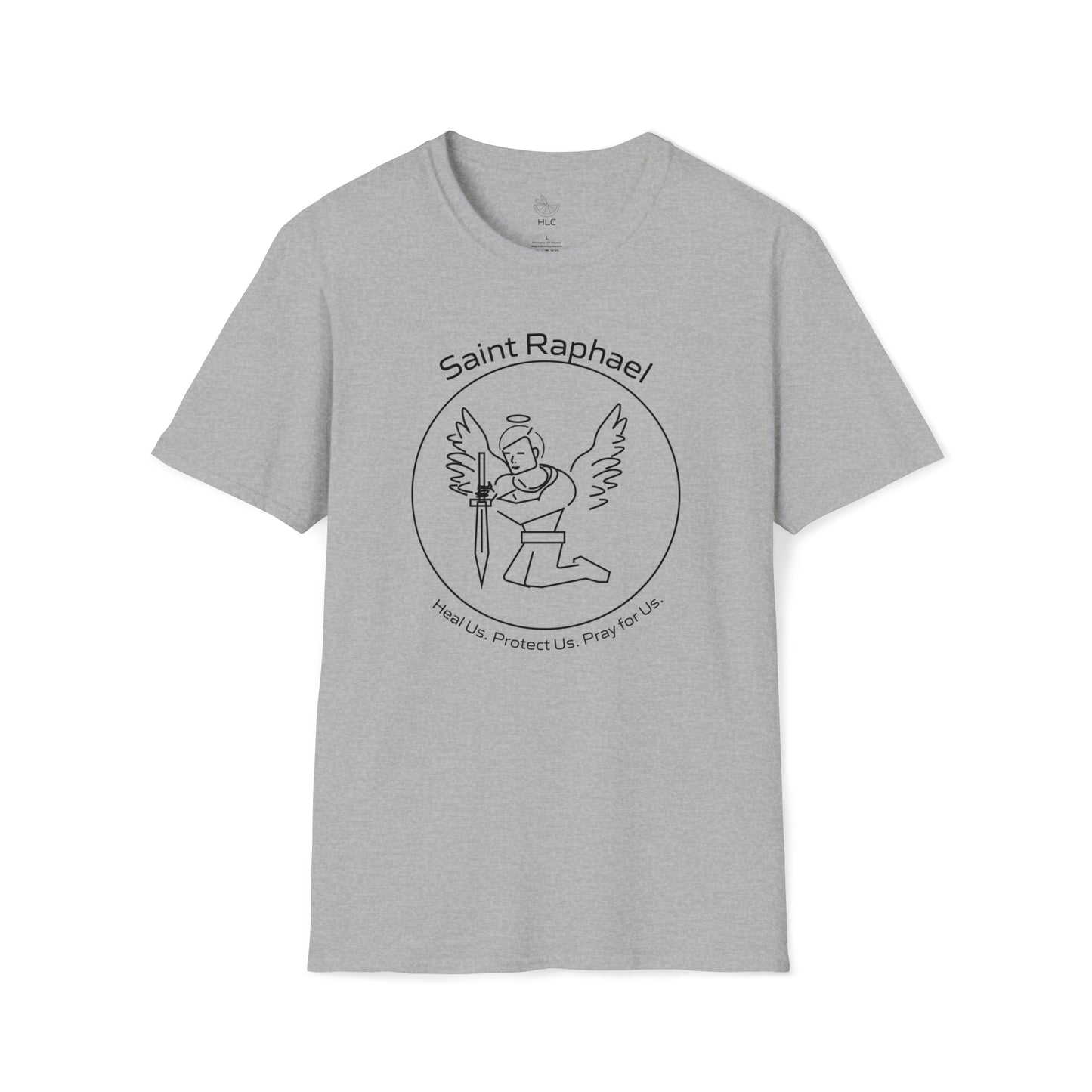 Archangel Saint Raphael w/ prayer Unisex Softstyle T-Shirt