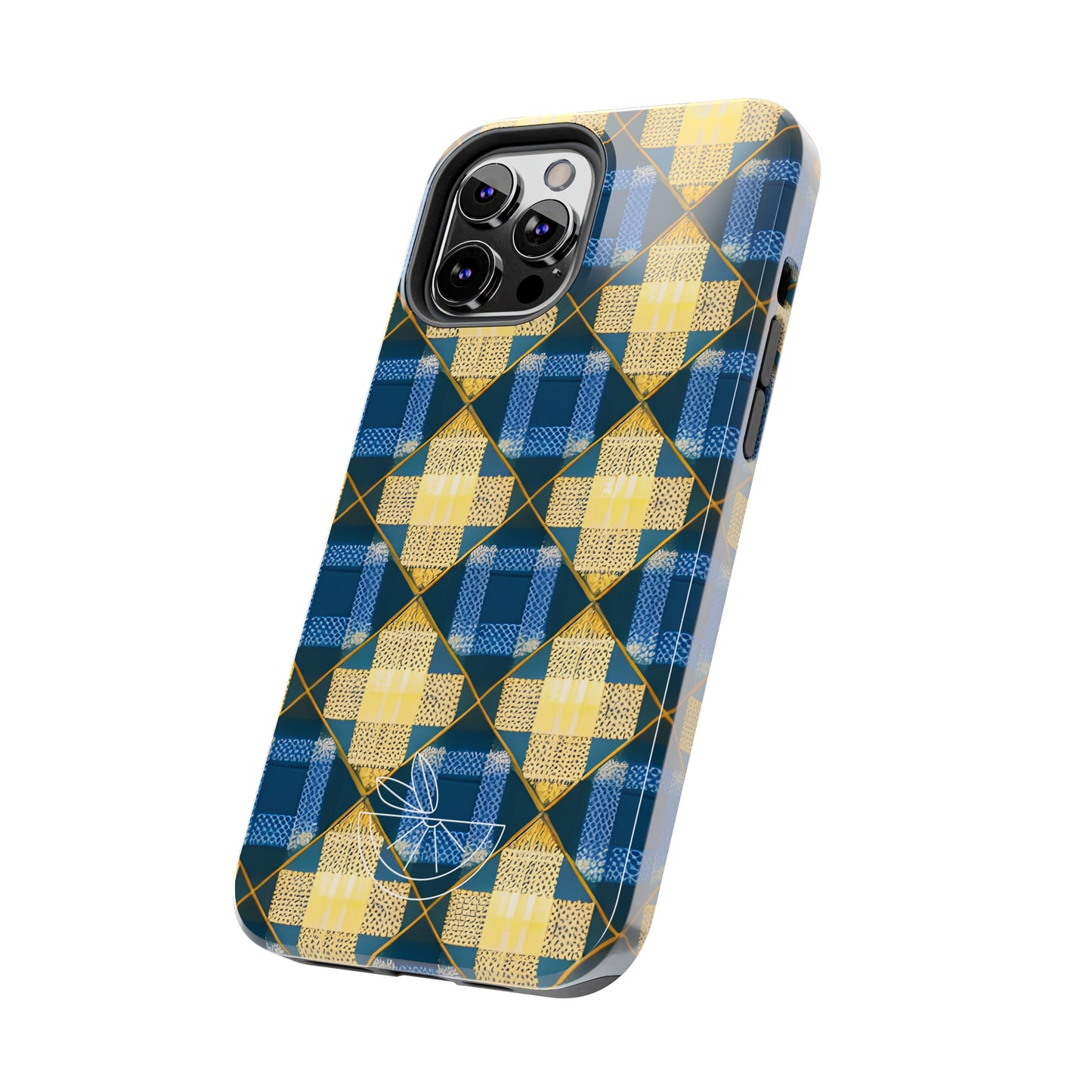 Blue and Gold Tough Phone Cases