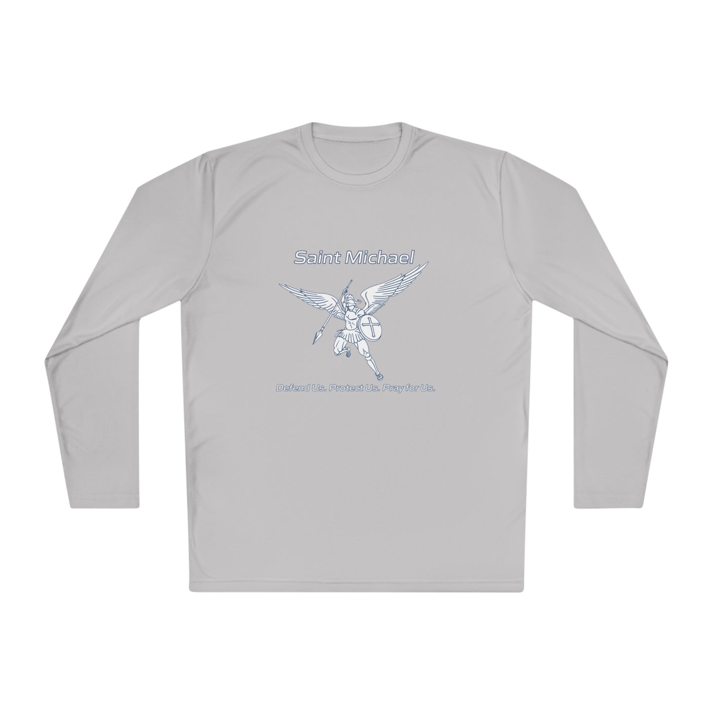 Archangel Saint Michael w/ prayer Unisex Lightweight Long Sleeve Tee