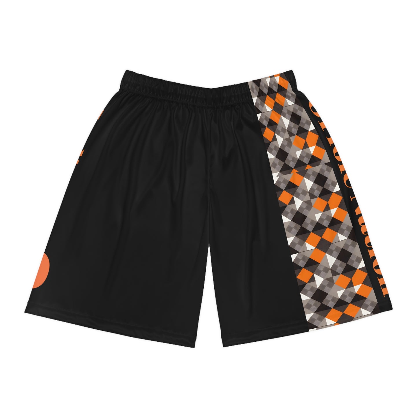 Orioles Fan Geo Print Stripe Basketball Shorts (AOP)