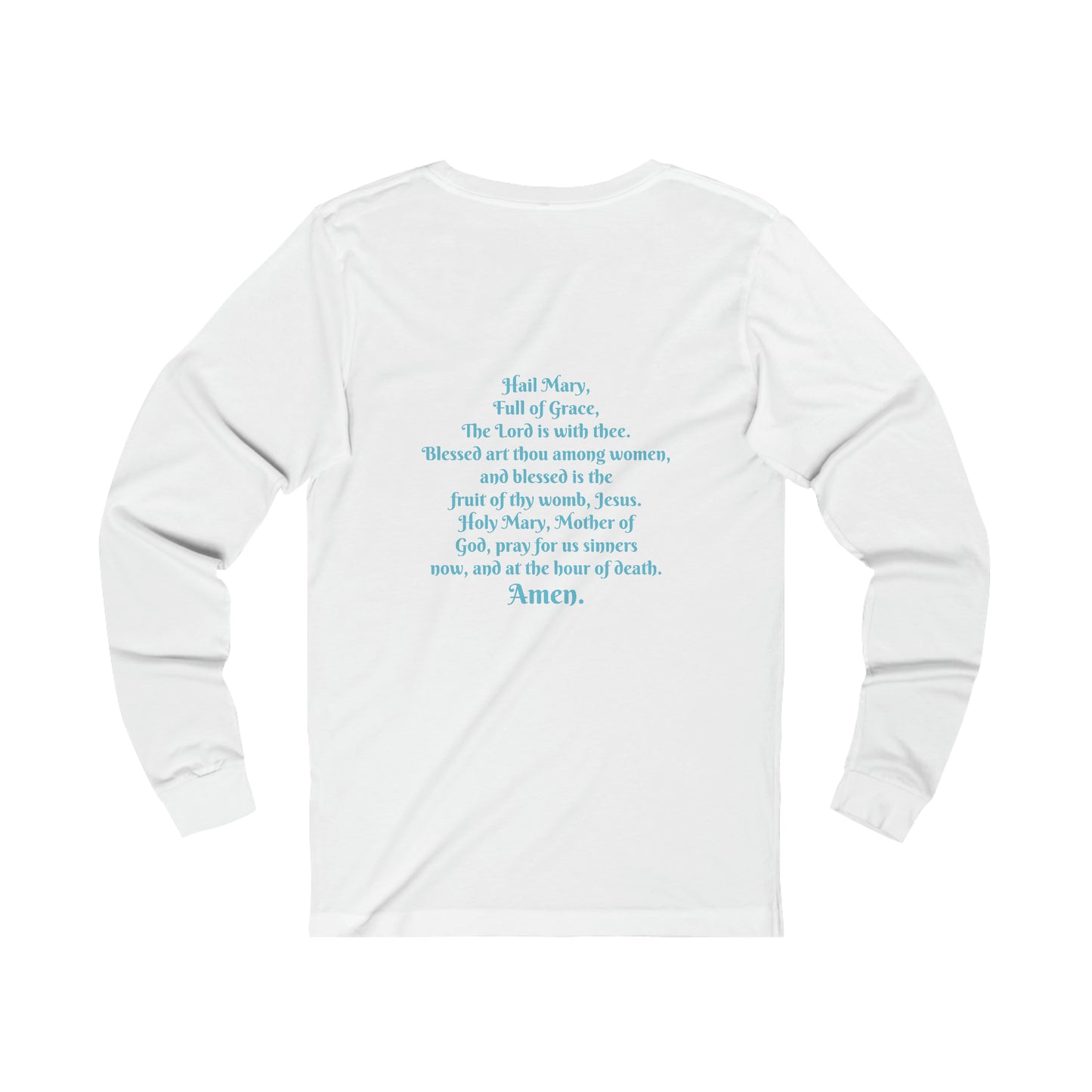 Hail Mary  w/prayer  Unisex Jersey Long Sleeve Tee