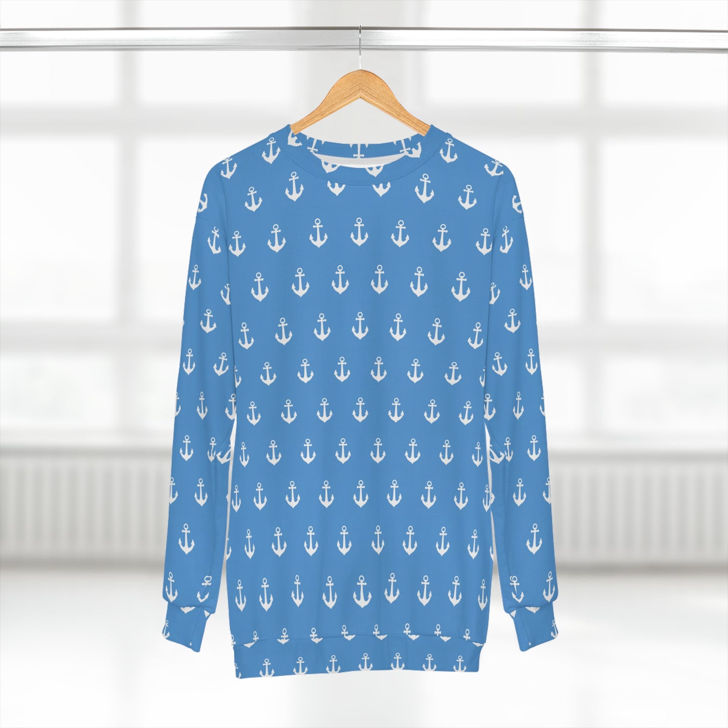 Fresh Coast Collection Anchor Pattern Unisex Sweatshirt (AOP)