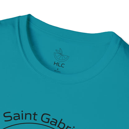 Saint Gabriel Art w/ prayer Unisex Softstyle T-Shirt