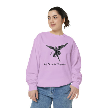 Archangel Saint Michael Unisex Garment-Dyed Sweatshirt