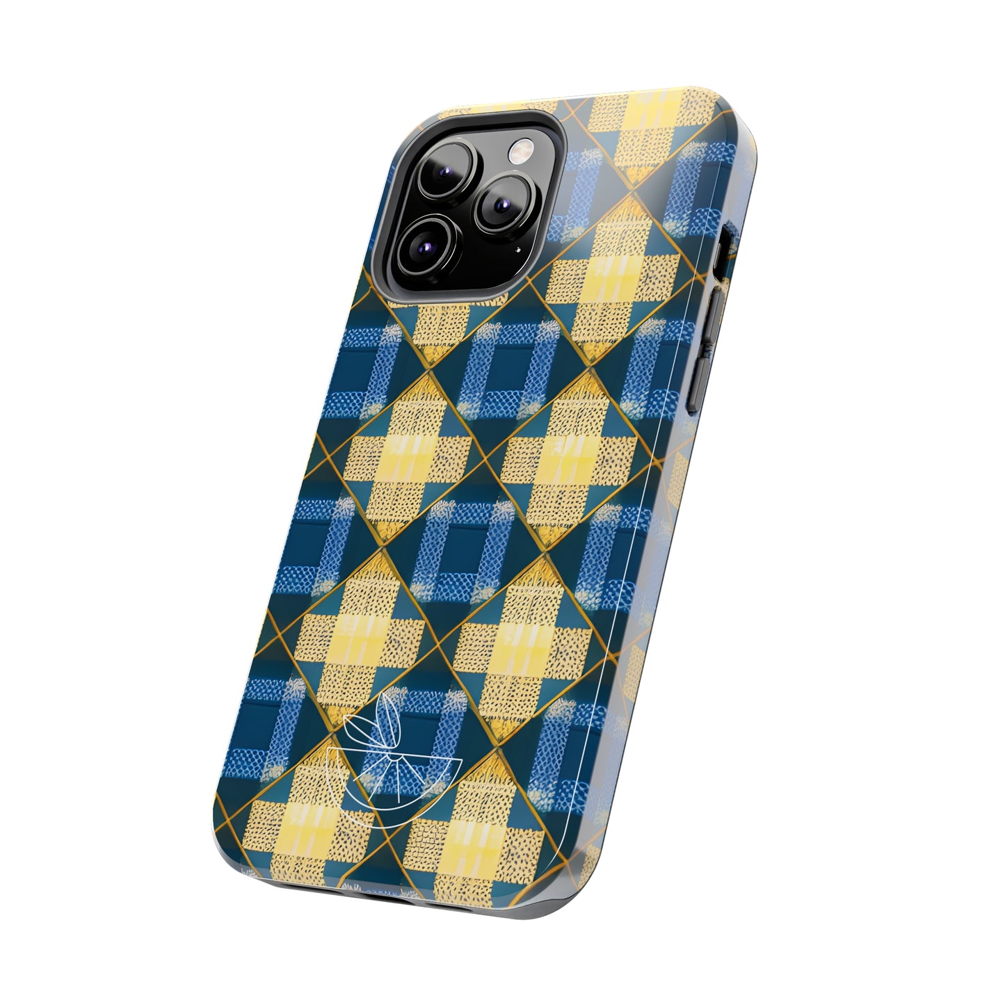 Blue and Gold Tough Phone Cases