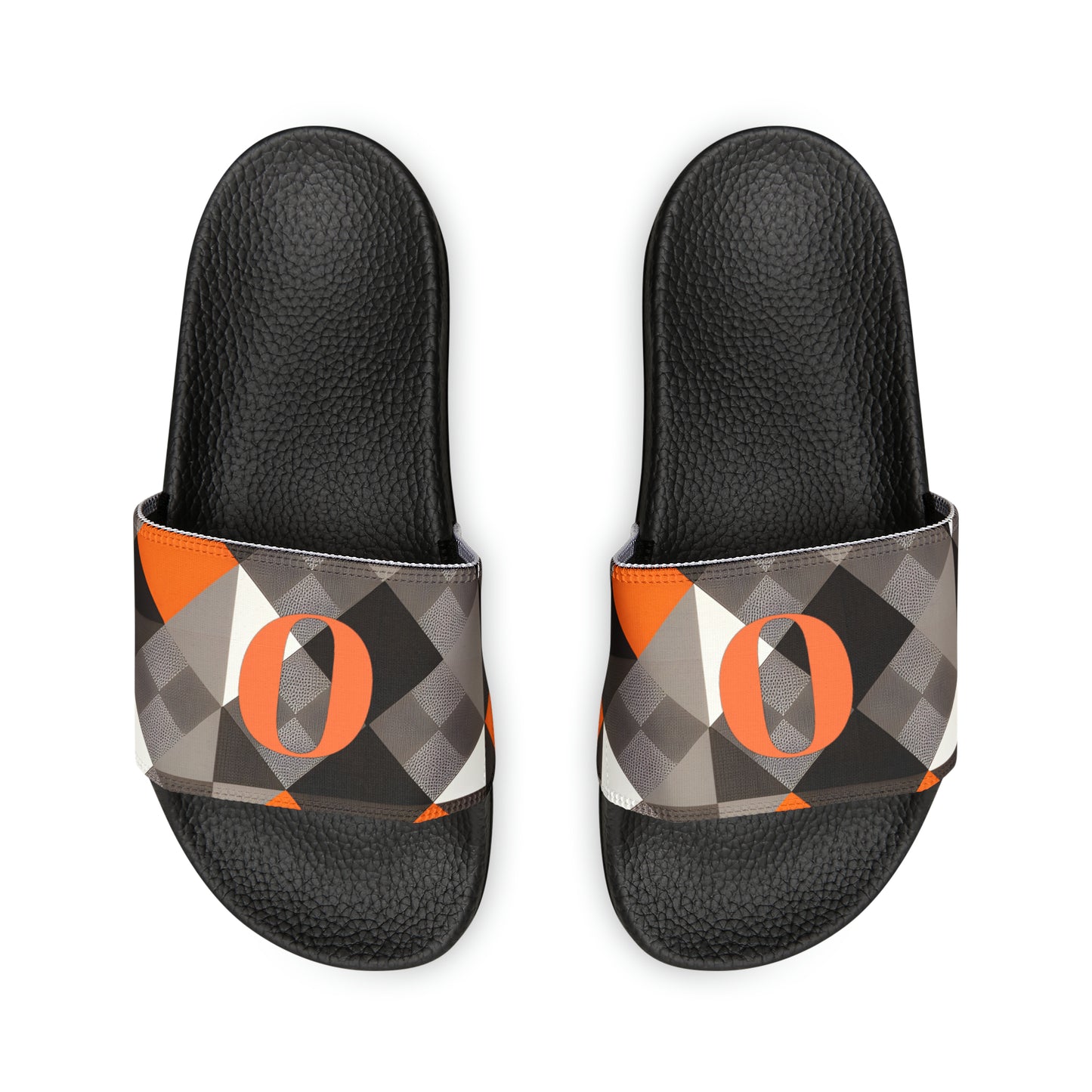 Orioles Fan Geo Print Youth PU Slide Sandals