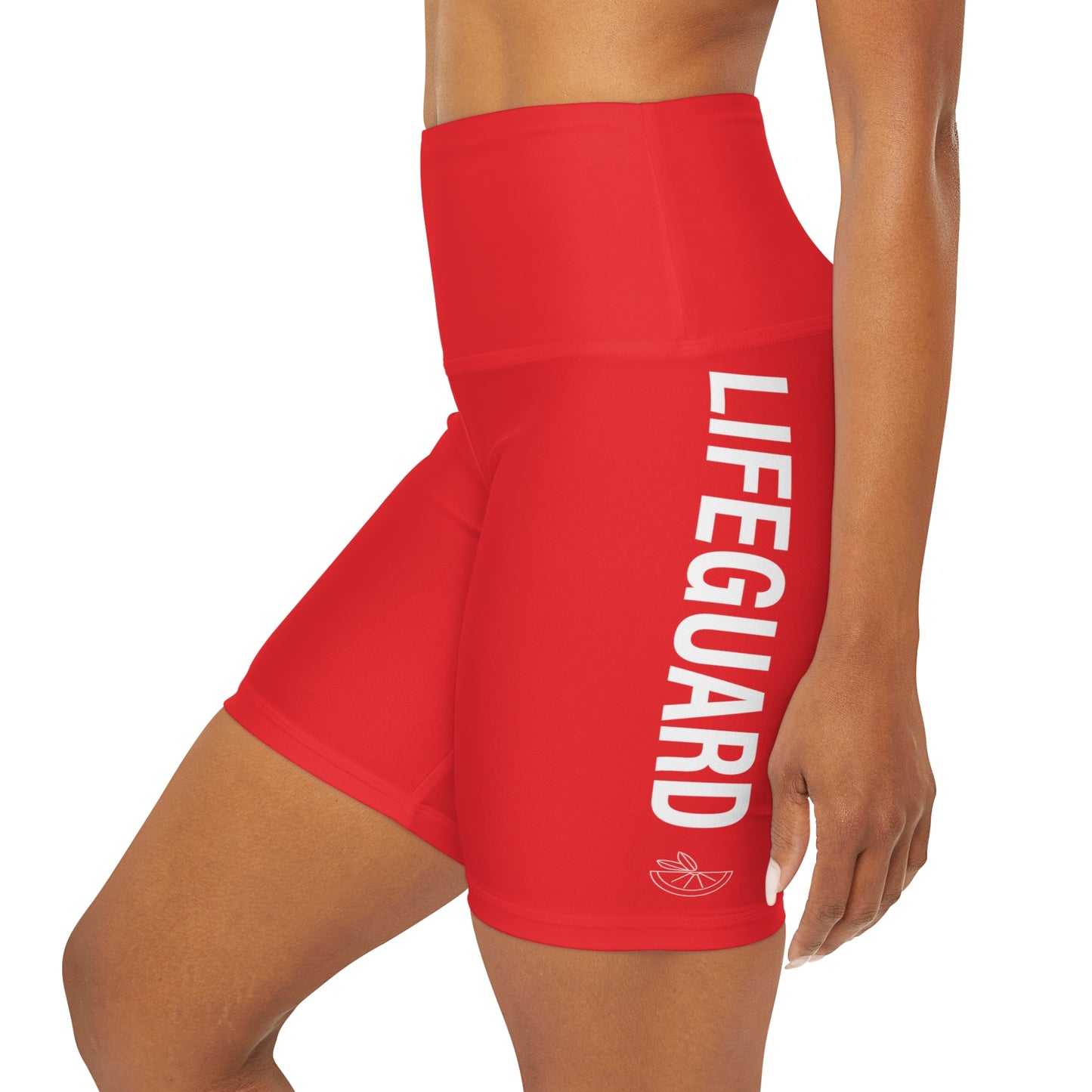 HLC LifeguardHigh Waisted Yoga Shorts (AOP)