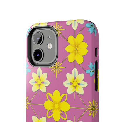 Vintage Yellow Flowers Tough Phone Cases