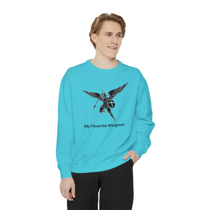 Archangel Saint Michael Unisex Garment-Dyed Sweatshirt