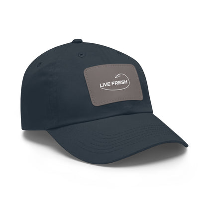 Fresh Coast Fishing Co. LIVE FRESH Hat with Leather Patch (Rectangle)