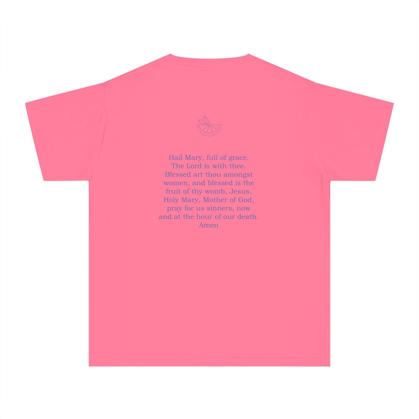 Hail Mary Prayer/Flowers Youth Midweight Tee