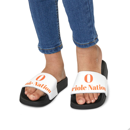 Orioles Fan Youth PU Slide Sandals